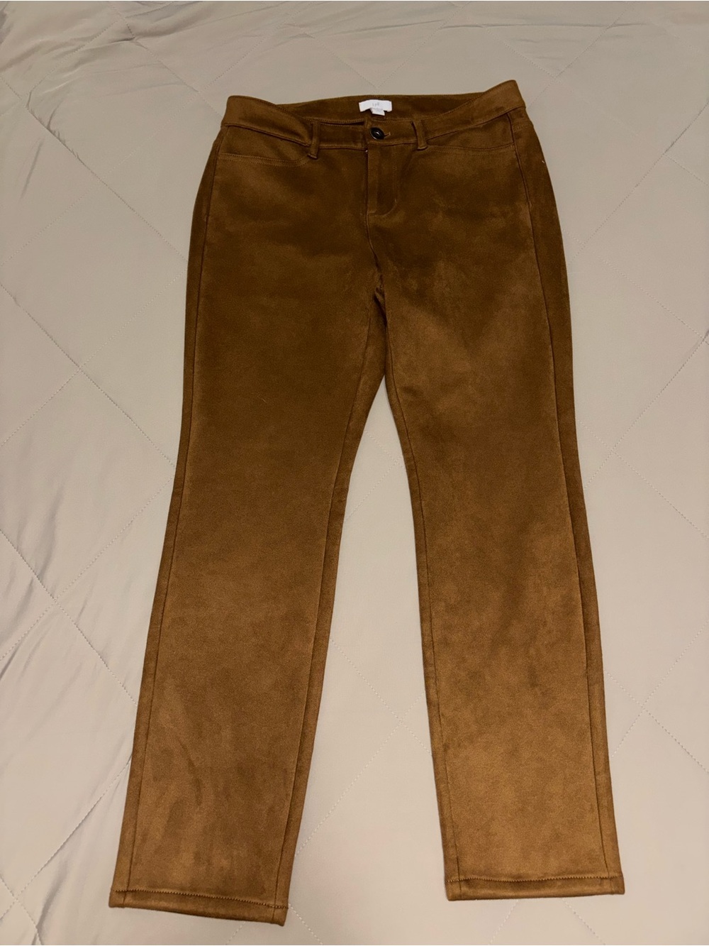 J. Jill Suede-Look Trousers in Warm Brown